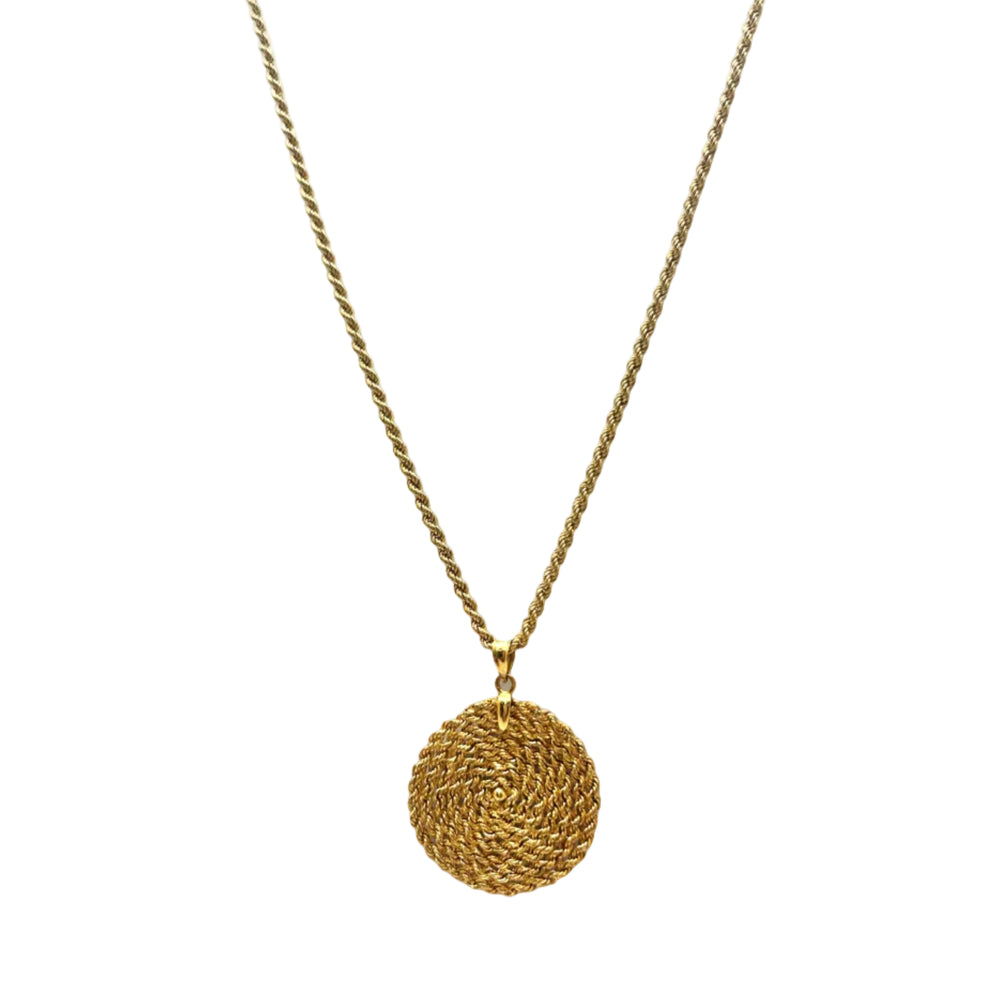 Collier Matinée en Or Jaune Maille Corde 18K