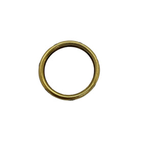 Bague Alliance Or Jaune 18 K avec Saphirs et Oxydes - T 55