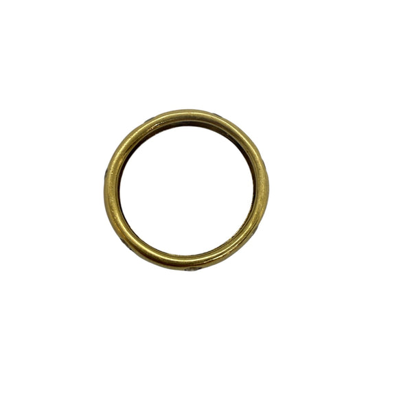 Bague Alliance Or Jaune 18 K avec Saphirs et Oxydes - T 55