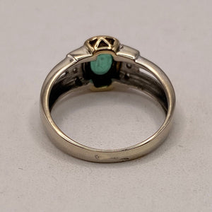 Bague en Or Jaune et Or Blanc 18 Carats - Taille 55.5