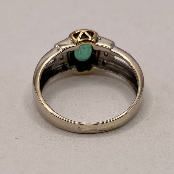 Bague en Or Jaune et Or Blanc 18 Carats - Taille 55.5