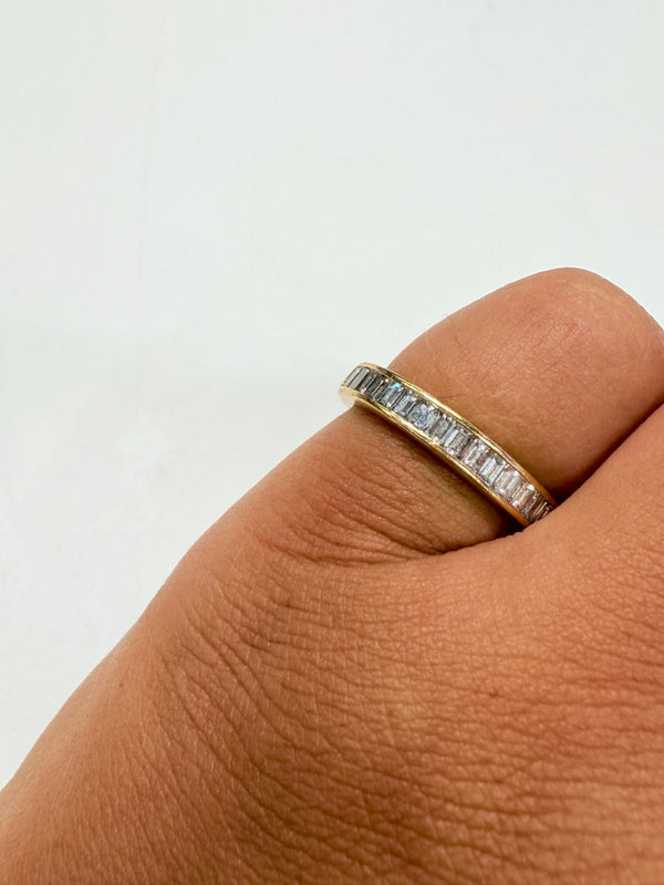 Bague en Or Jaune et Diamants Baguette 0.50 Carats
