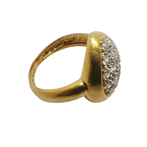 Bague Ancienne Or Jaune 18 Carats avec Oxyde