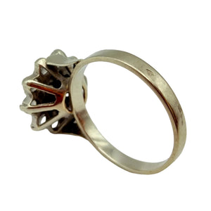 Bague en Or Blanc Tête d'Aigle avec Oxyde de Zirconium 18K