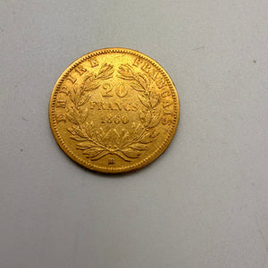 20 Francs Napoléon en Or Jaune  20 Carats