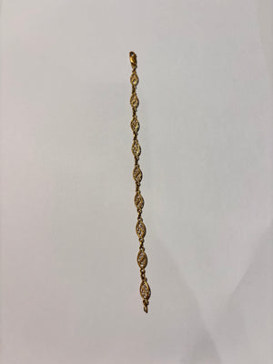 Bracelet Maillon Jaseron Or Jaune 18K Tête d'Aigle