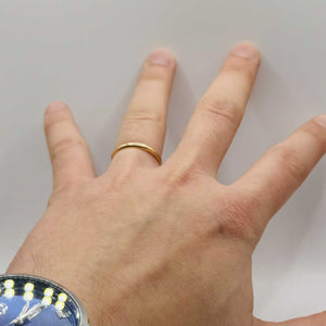 Bague Alliance en Or Jaune 18 Carats - Taille 58.5