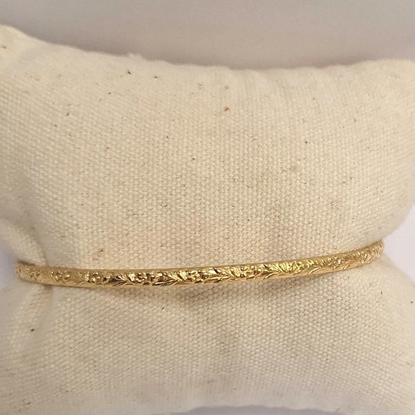 Bracelet Jonc en Or Jaune 18 Carats - 19 Cm