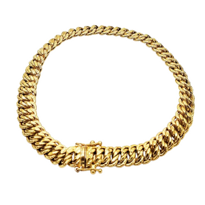Bracelet maille américaine en Or Jaune 18k 10.62 Grs