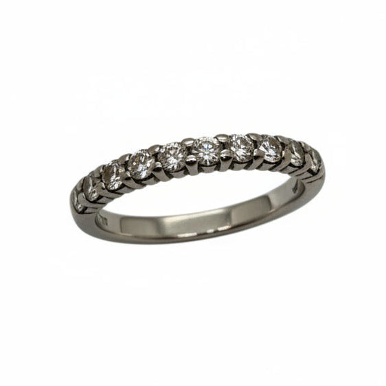 Bague Diamants en Or Blanc 18K - Taille 54 - 2.61G