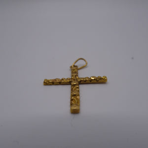 Pendentif Croix en Or Jaune  18K - 2.16 Grs