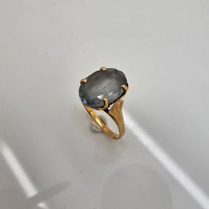 Bague Solitaire en Or Jaune 18 K - Taille 58