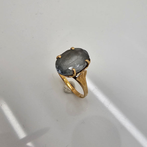 Bague Solitaire en Or Jaune 18 K - Taille 58