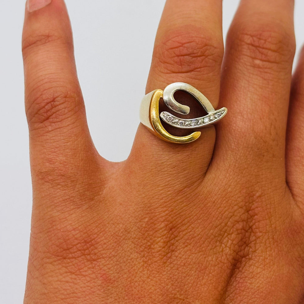 Bague en or 18K avec diamants Taille-52