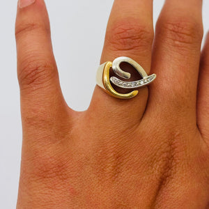 Bague en or 18K avec diamants Taille-52