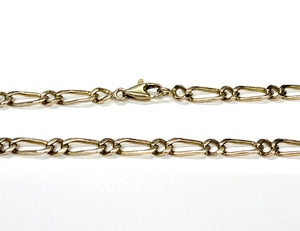 Collier Chaîne Or Jaune 18k Figaro Tête d'Aigle 52cm