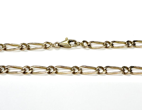 Collier Chaîne Or Jaune 18k Figaro Tête d'Aigle 52cm