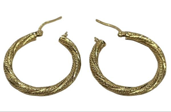 Créoles Or Jaune 18 carats avec fermoir cliquets