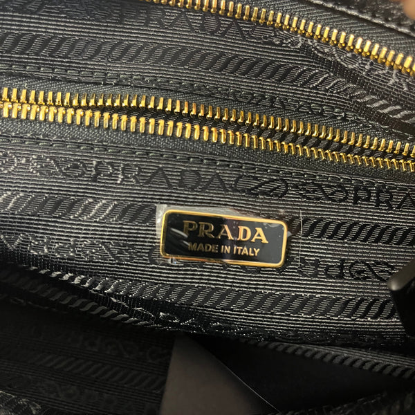 Sac à main Prada Bonnie en cuir noir - Très bon état