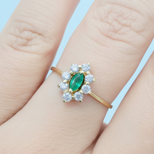 Bague Marguerite en Or Jaune 18k - 1.61 G