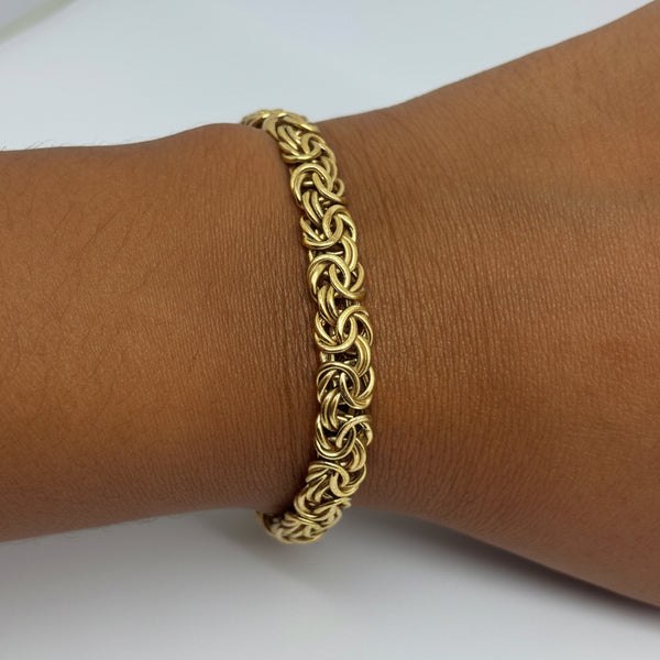 Bracelet maille royale en Or 18K - 11.60G - 19CM