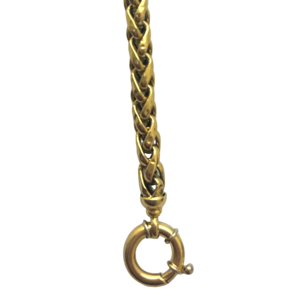 Bracelet Maillon Maille Palmier en Or Jaune 18K