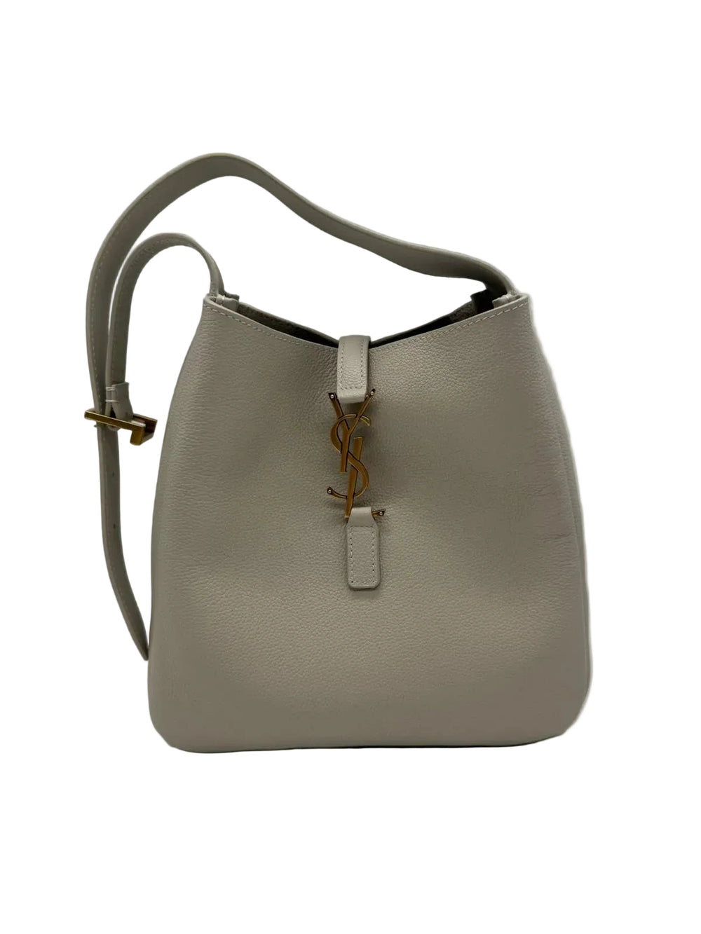 Saint Laurent Sac 5 à 7 Soft en Cuir Blanc