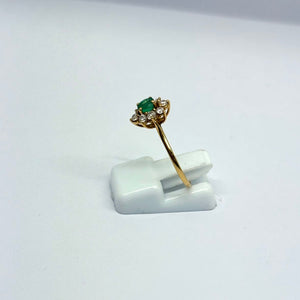 Bague Marquise en Or Jaune 18K