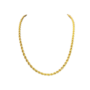 Collier Sautoir Torsadé en Or 18 Carats – 61 cm