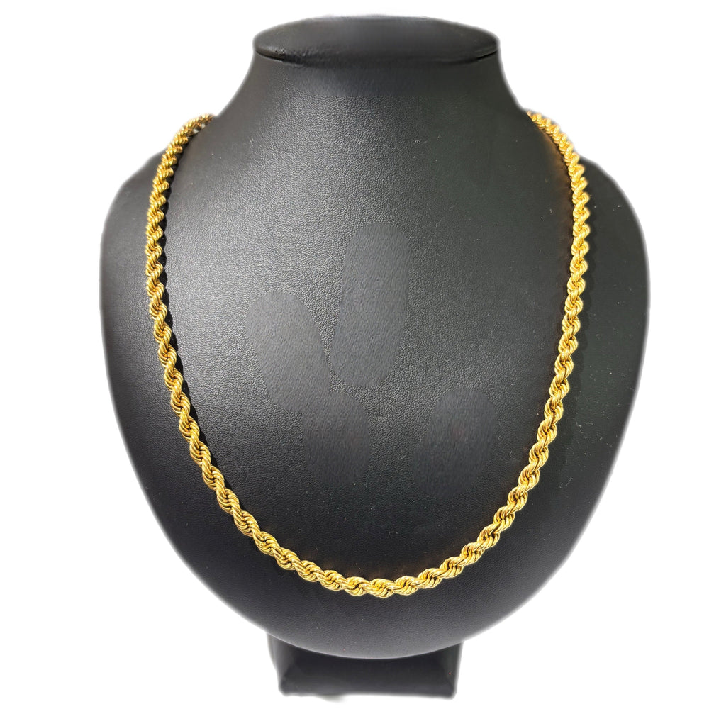 Collier Sautoir Torsadé en Or 18 Carats – 61 cm