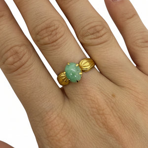 Bague en Or Jaune 18K avec Tanzanite
