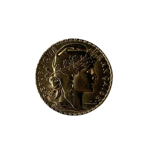 Pièce 20 Francs Coq Marianne en Or Jaune 22K - 6.42G