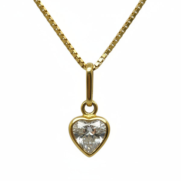 Collier Princesse en Or Jaune avec oxyde de zirconium