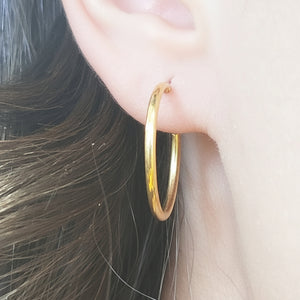 Boucles d'oreilles créoles or jaune 18k - 0.87 G