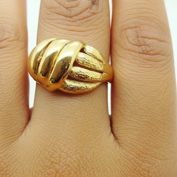 Bague en Or Jaune 18K - Taille 54 - 3.59g