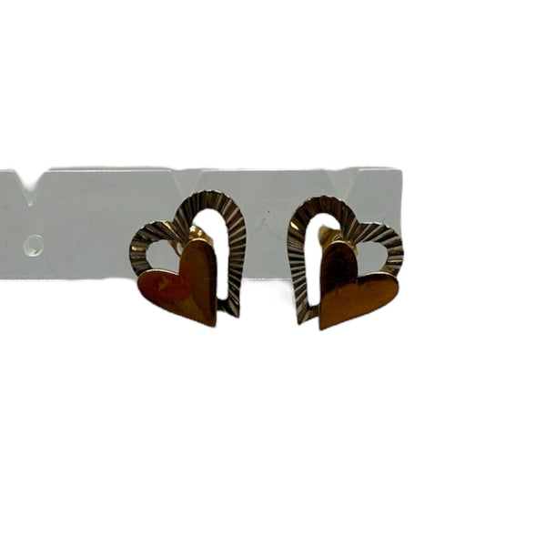 Boucles d’Oreilles en Or Jaune et Or Blanc 18K - 1.89g