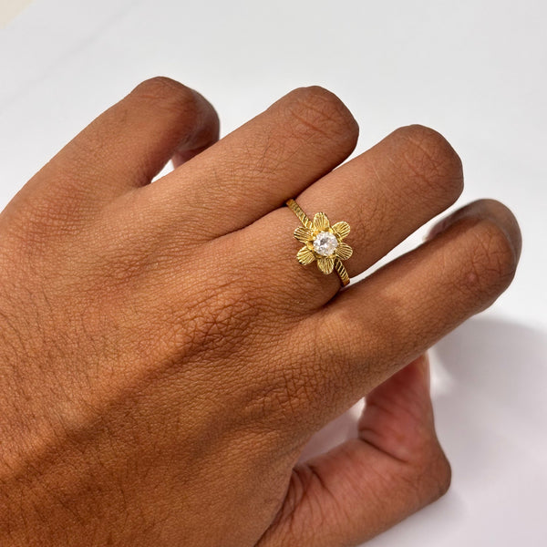 Bague en or jaune 18K Taille-53