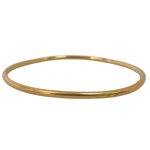 Bracelet Jonc en Or Jaune 18 Carats - Poinçon Tête d'Aigle
