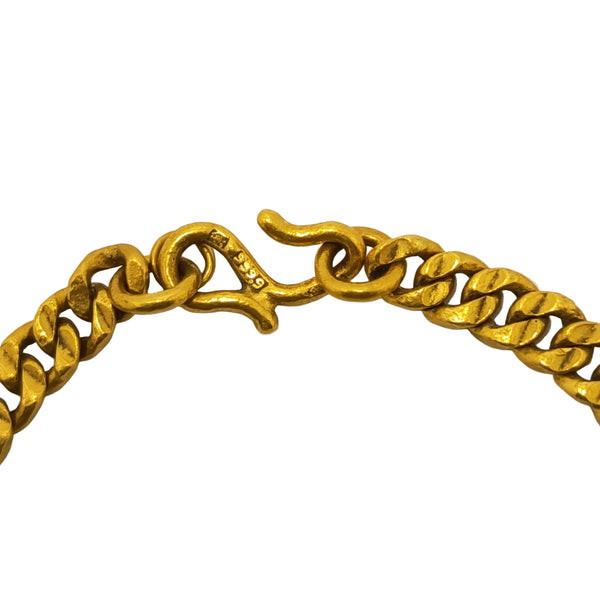 Bracelet Gourmette Or Jaune 24K