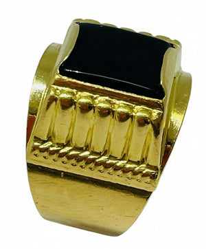 Chevalière en or jaune 18K - 8.37 G