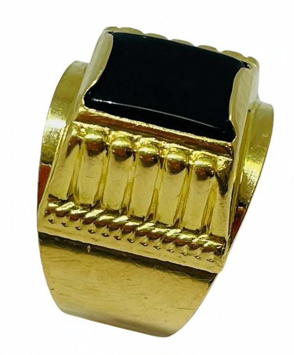 Chevalière en or jaune 18K - 8.37 G