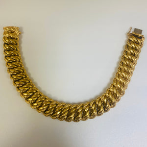 Bracelet maille américaine en Or jaune 18K 27,97g
