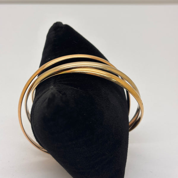 Bracelet jonc en Or Jaune, Or Blanc, Or Rose 18 Carats  ,Poids -37.74 Grs