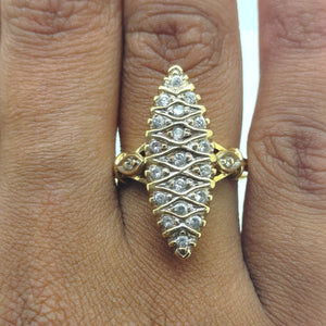 Bague en Or Jaune 18K - Taille 63 - 6.83 Grs