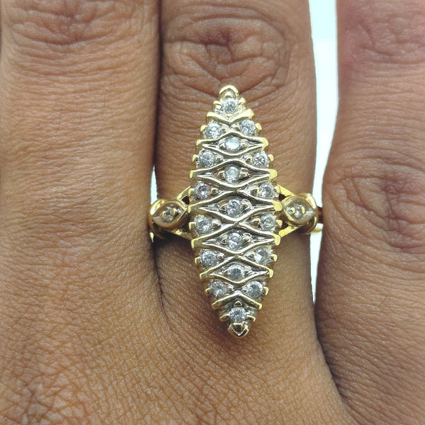 Bague en Or Jaune 18K - Taille 63 - 6.83 Grs