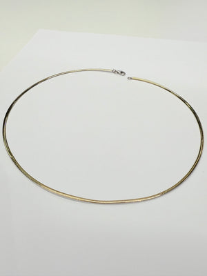 Collier Cable Or Jaune et Blanc 18k