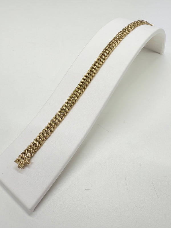 Bracelet Maille Américaine en Or Jaune 18k Lg18cm