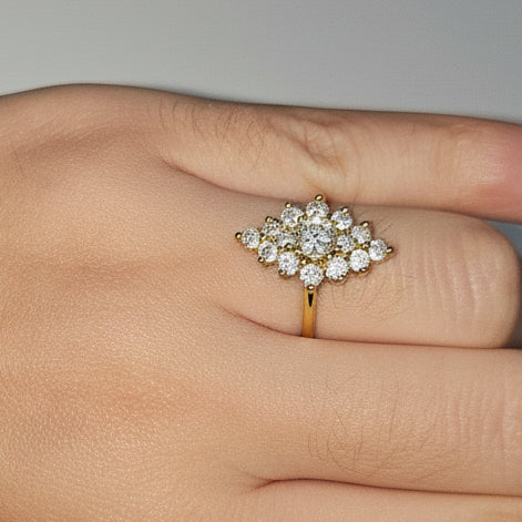 Bague Marquise en Or Jaune 18k - 4.22 G