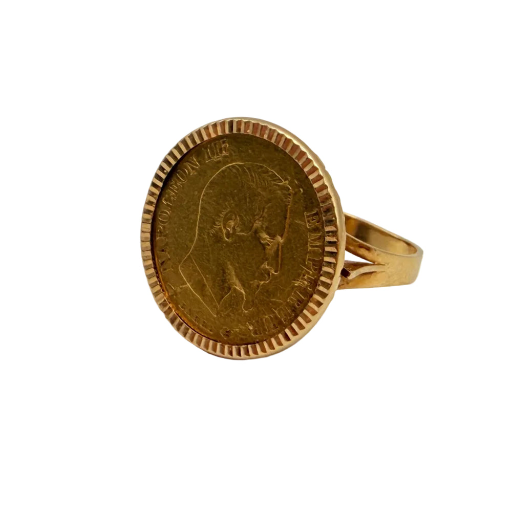 Superbe Bague en Or Jaune 22 K - Taille 55 -  7.64 G