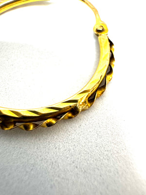 Boucles d'oreilles créoles demi créoles or jaune